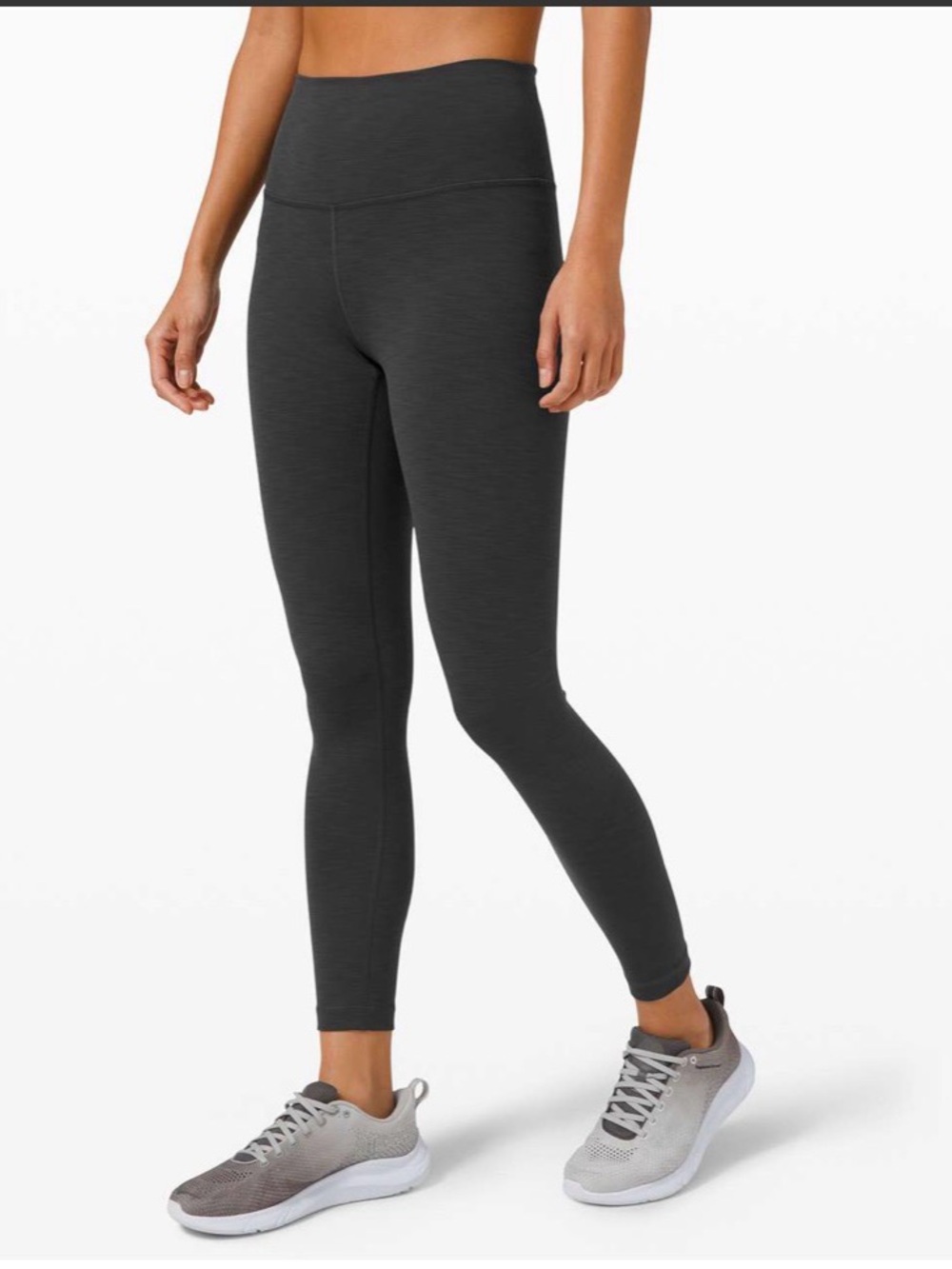 Lululemon Wunder Under High-Waist Leggings in Heathered Dark Gray